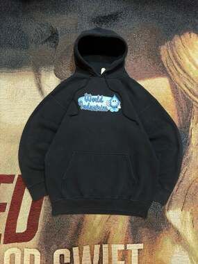 Vintage 90s Navy World Industries Wet Willy Skate Pullover Hoodie